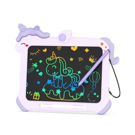 bravokids LCD Writing Tablet for Kids, 8.5 Inch Toddler Doodle Board Drawing Tablet, Educational and Learning Toys Unicorn Toys, Christmas Birthday Gifts for Girls Boys 3 4 5 6 7 8 Year Old (Purple)