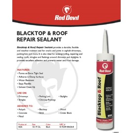 Red Devil 0636 Blacktop and Roof Repair Sealant, Pack of 1, Black