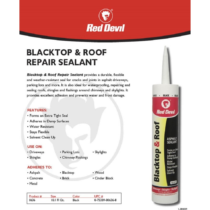 Red Devil 0636 Blacktop and Roof Repair Sealant, Pack of