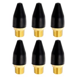 sourcing map 6pcs Air Nozzle Tip 1/8" Rubber Blow Gun Tip for Air Blow Guns Tool Parts & Accessories, Black