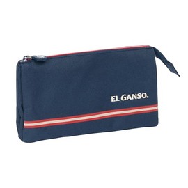 safta EL Ganso Classic Pencil Case for Kids, Pencil Case for Kids, Ideal for School Children, Comfortable and Versatile, Quality and Resilience, 22 x 3 x 12 cm, Navy, Navy
