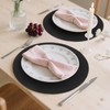Round Placemats Set of 6, 15 Inch Linen Fabric Table