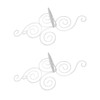 2 Sets Wall Candle Holder Foldable European Style Swirl Wrought