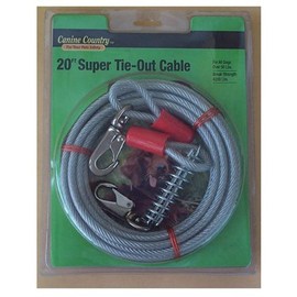 Westminster Pet PRODUCTS Pet Expert 20' Super Tie-Out Cable for Large & Aggressive Dogs, Variable Size