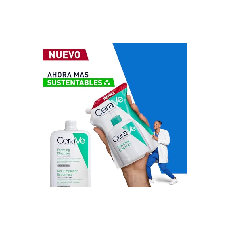 CeraVe Refill Gel Espumoso 16oz | Limpiador Piel Normal a