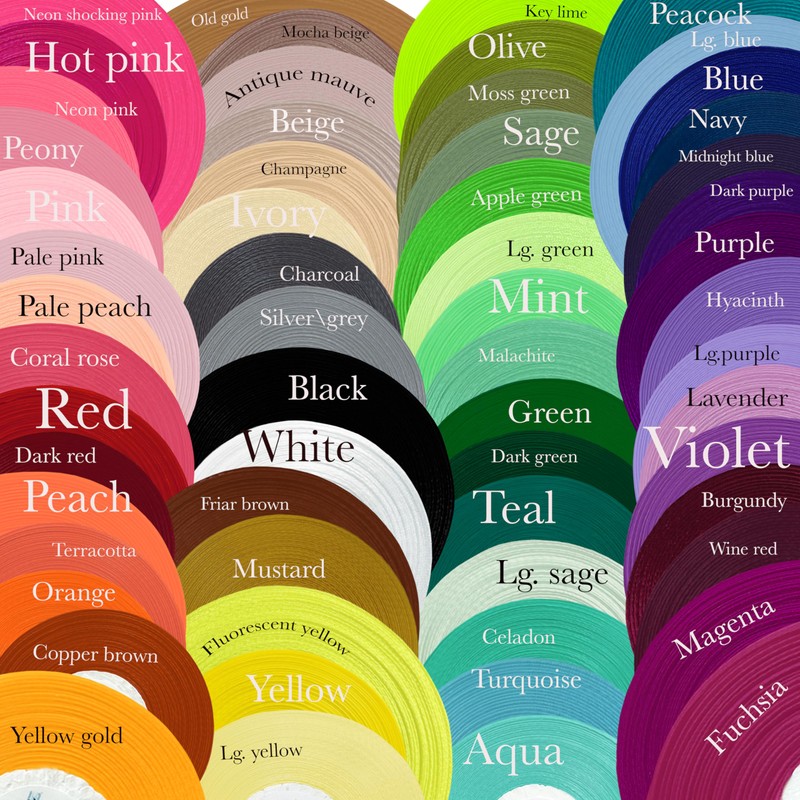 LilyRin Red Ribbon 1/4 Inches 36 Yards Satin Roll Perfect