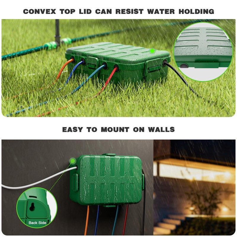 Flemoon IP54 Waterproof Electrical Box, Outdoor Plug Cover Weatherproof, for