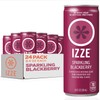 IZZE Sparkling Water Juice Beverage Blend, Blackberry, No Sugar Added,