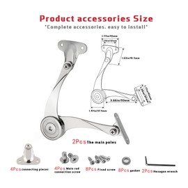 2 Pcs Heavy Duty Soft Close Lid Support Hinges - Adjustable Metal Lift-Up Cabinet Door Hinges for Toy Box, Right/Left Hand Mount, Zinc Alloy, Satin Nickel Finish, Includes Allen Wrench & Screws