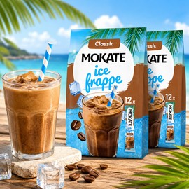 24 x Mokate Ice Frappe Instant Coffee Sachets. 2 x 12 Packs – Cool & Creamy Cafe Style Iced Coffee Drink – Smooth Frappe Flavour – Just Add Milk & Ice – Refreshing Summer Beverage for Home