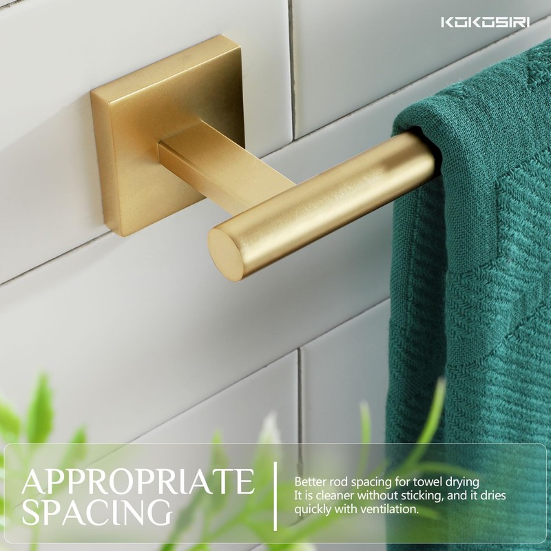 KOKOSIRI Bathroom Towel Bar 36'' Towel Holder for Bath Kitchen
