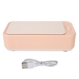 Jewelry Cleansing Machine High Frequency Vibration Remove Dirts Eyeglasses Mouth Guard Cleaner Pink