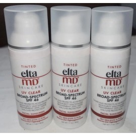 Elta MD Lot of 3 Bottles Broad-Spectrum Tinted SPF 46 Sunscreen 1.7 oz
