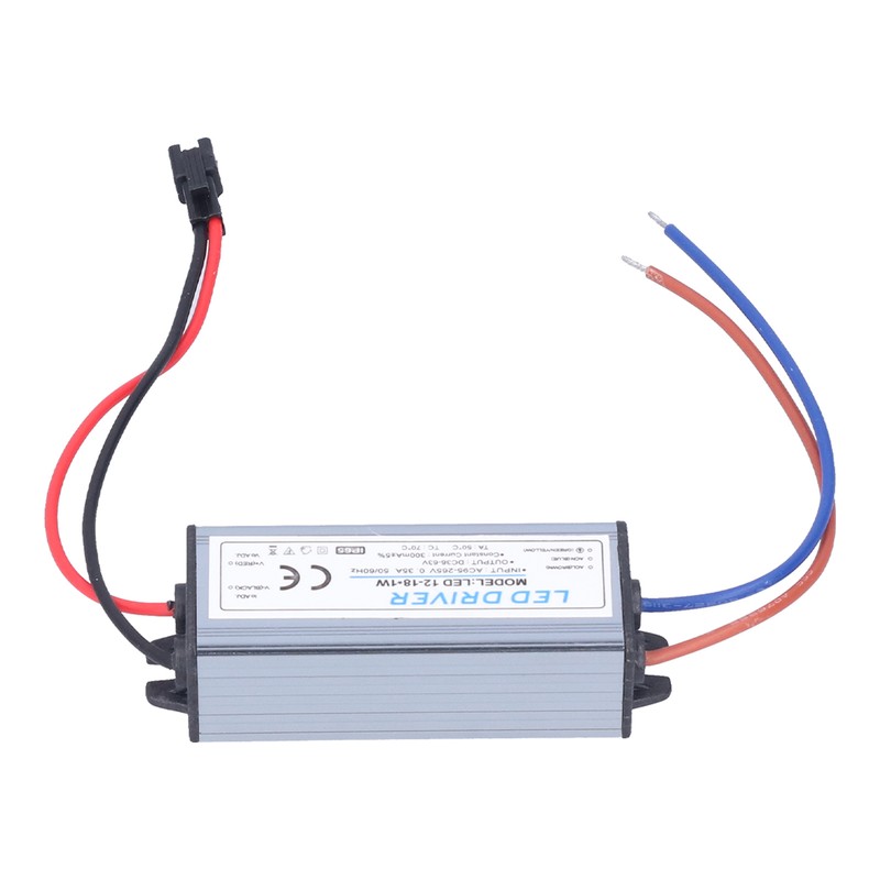 12‑18X1W 300mA LED Driver AC95‑265V/DC36‑63V Waterproof LED Power Driver for