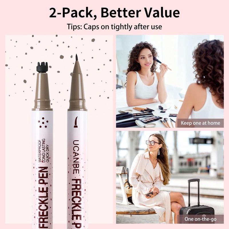 UCANBE 2PCS Dual-Ended Freckle Pen & Freckle Stamp - Precise