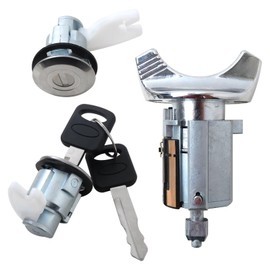 Vicue Updated Ignition & Door Lock Cylinder Repair Kit Fit for Ford F250 Custom Extended Cab Pickup 2-Door 7.5L 460Cu. in. V8 Gas OHV Naturally Aspirated 1992 Replaces F3UZ1522050D