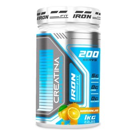 Creatina Monohidratada Iron Fit 1kg Sabores 200 Servicios