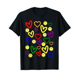 Kidcore Heart Faces Aesthetic T-Shirt