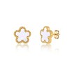 FUNIO 18K Gold Plated Clover Earrings for Women-Van Cleef Four