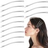 12pcs 3.35Inch Long Bobby Pins, Metal Curved Hair Pin Clips,