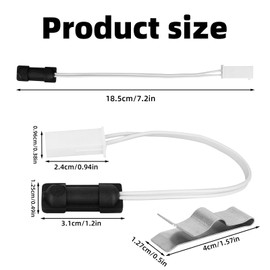 629409 RV Refrigerator Thermistor Sensor with Thermistor Mounting Clip, Durable RV Refrigerator Sensor Replacement for Norcold