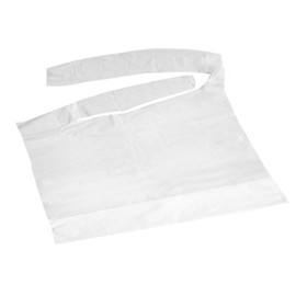 Disposable Waterproof Plastic Bibs with Crumb Catcher Pocket Lightweight (Case of 100)
