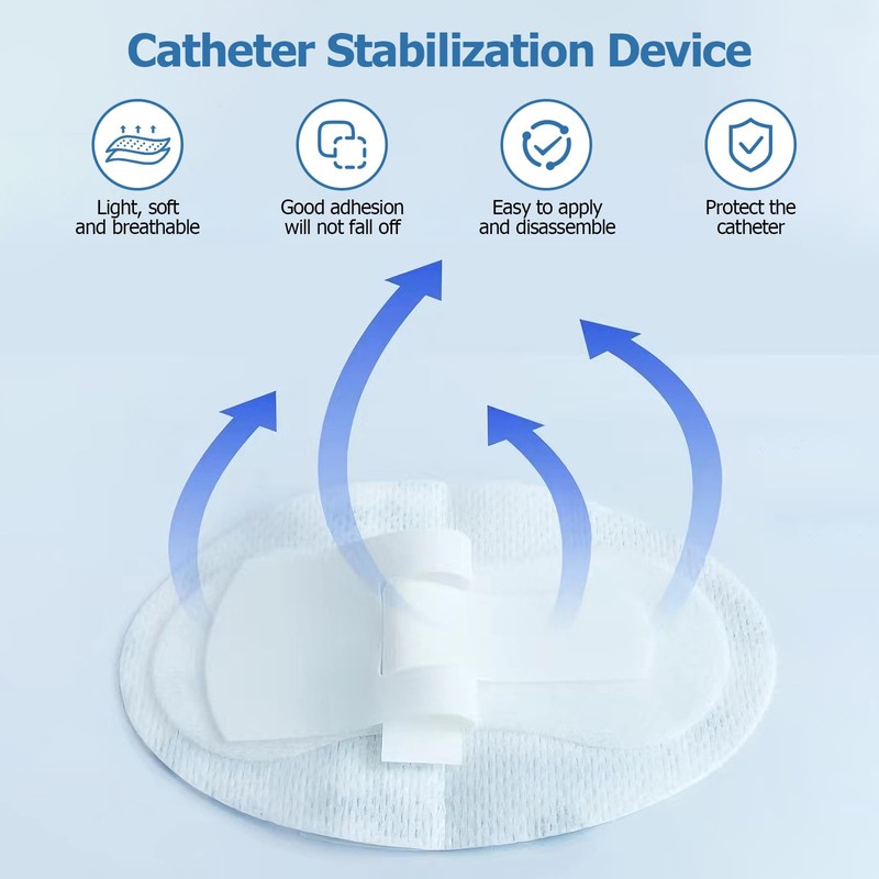 12 Pack Foley Catheter Stabilization Device, Self Adhesive Catheter Tube