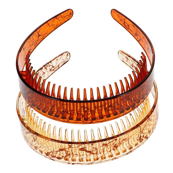 FOMIYES 2pcs Headbands for Women Teeth Comb Non-slip Hair Hoops