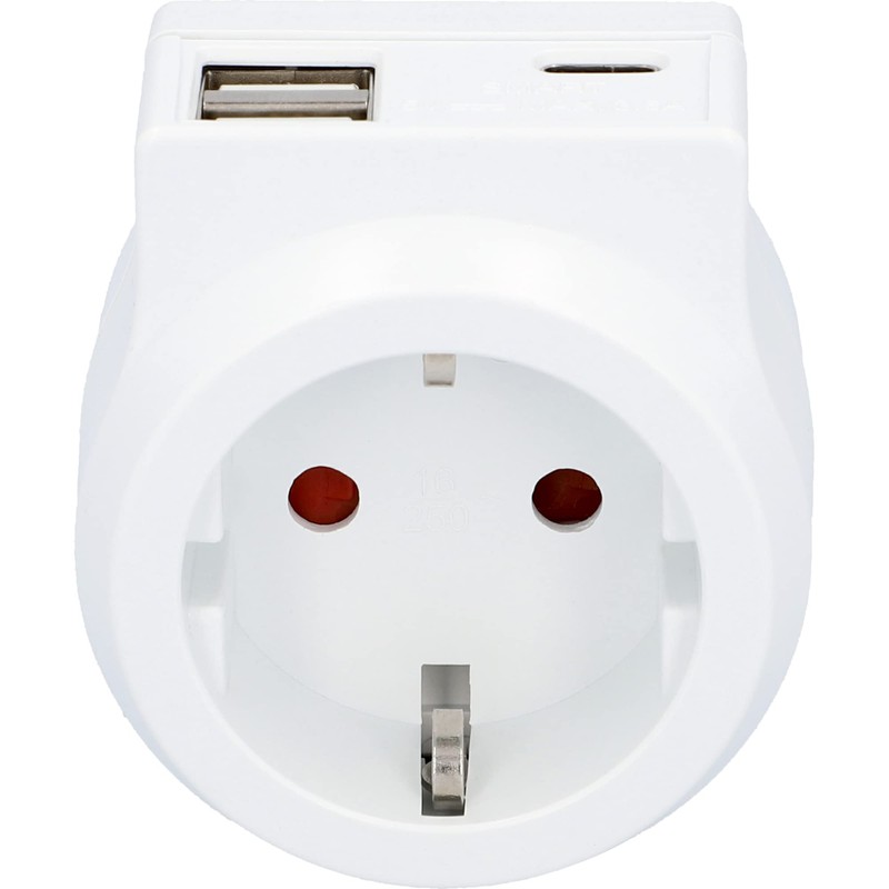 Unitec UNITEC Zwischenstecker mit 1x Schuko, 1x USB Typ C