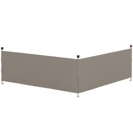 Outsunny 2 PCS Canopy Half Walls for 10' x 10' or 10' x 20' Pop Up Canopy, 2 Packs Half Sidewalls Only, Grey