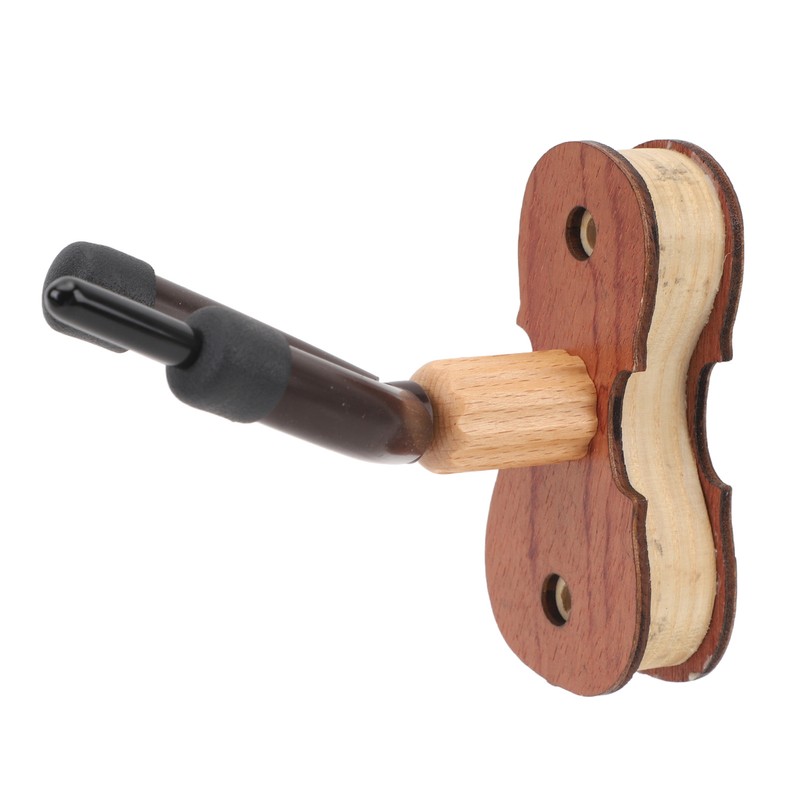 Violin Wall Mount with Bow Hook Wooden Viola Hanger Stand