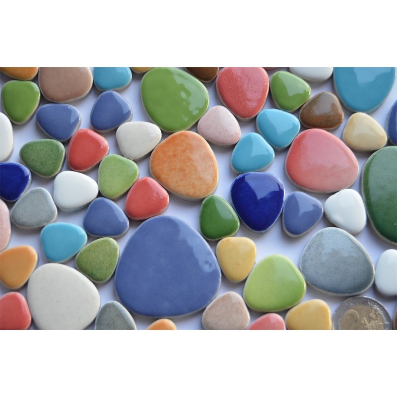 Pebbles Mosaic Stones 60 Pieces Approximately 300 g Colour Selection