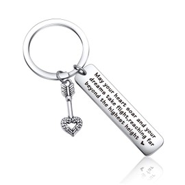 Inspirational Gift Best Friend Gift Pilot Motivational Keychain Flight Attendant gift Pilot keychain Flight Attendant Encouragement Gift daughter Gift Traveling Gifts Travel lover keychain
