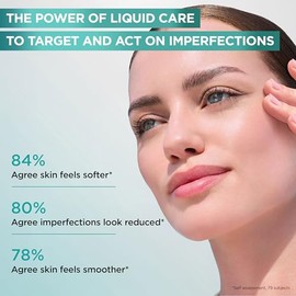 Garnier Salicylic Acid Skin Perfecting Liquid Care Toner, 7% Niacinamide & Squalane, AHA, Reduces Pores & Blemishes, Smooths & Evens Skin, Vegan & Cru