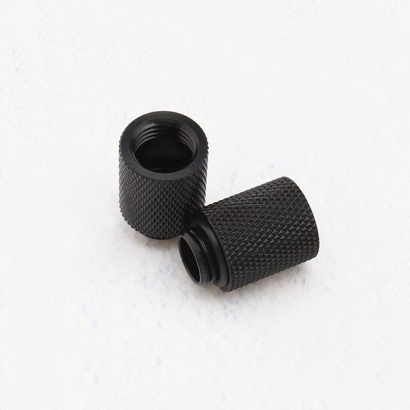 EMSea 4pcs Black G 1/4 Inch Extended Nut Seat 20mm