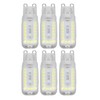 6pcs G9 LED Bulbs 7W Dimmable 360° Illumination Replacement Light