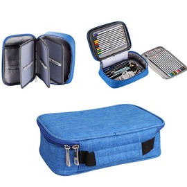 Large Colored Pencil Case Big Capacity Pen Bag Multi-Layer Pencil Case Pen Organiser Zipped Art Supplies Storage Pouch Case for Artist Students Sketch Drawing Pencils Holder 72 Slots