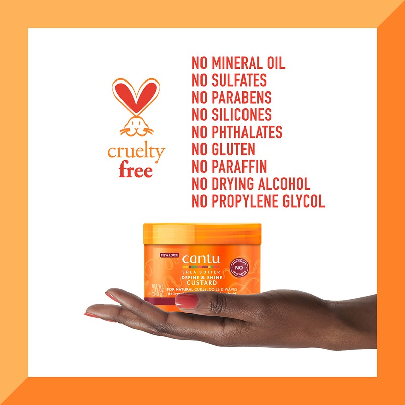 Cantu Shea Butter for Natural Hair Curling Custard, 12 Ounce