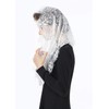 BEAUTELICATE Lace Mantilla Scarf Veil Tulle Stole Black White For
