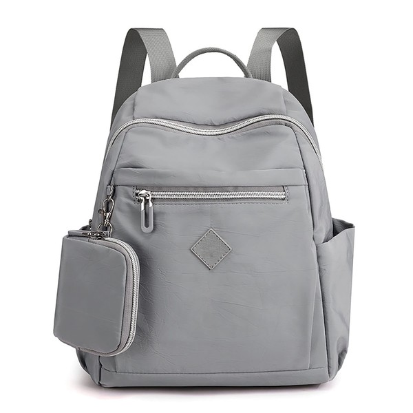 GFM® Womens Nylon Waterpoof Backpack Rucksack - S1-Grey- (NBKP-8532-BH)