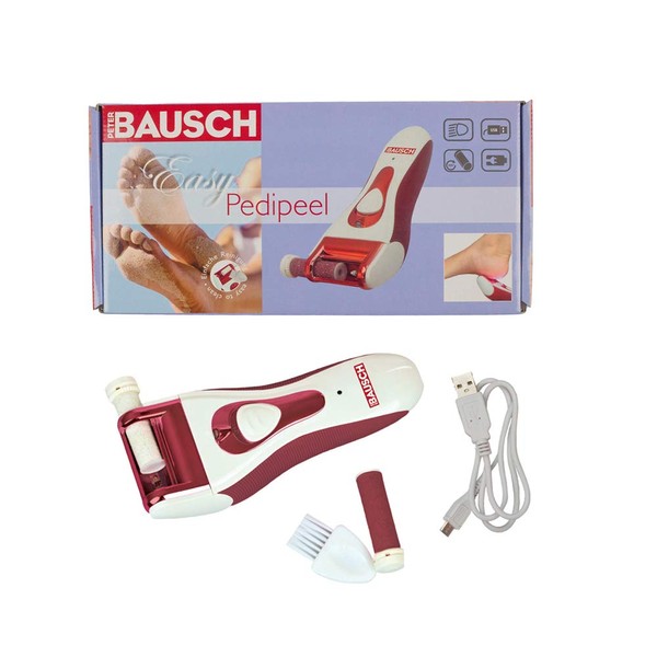 Peter Bausch EasyPedipeel 0328 Rechargeable Callus Grinder with Ergonomic Handle for Removing Calluses