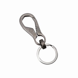 MING DI Titanium Carabiner Keychain Clip Minimalist Keychain Matte (Industrial Grey 8108-2)