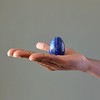Satin Crystals Lapis Egg Royal Blue Afghan Lazuli 2.5-2.75 inch
