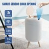 HITISPACE Motion Sensor Modern Office Trash Can, Touchless Round Nordic