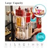 LucyStudio Clear Makeup Organizer 360° Rotating Adjustable Cosmetic Display Stand