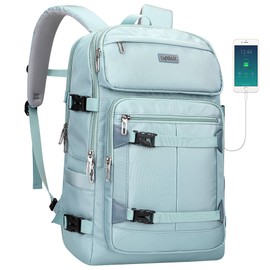 Travel Backpack for Women Flight Aprroved Carry on Bag Large Casual Luggage Backpack Fit 16 inch Laptop(PE050 Teal Blue)