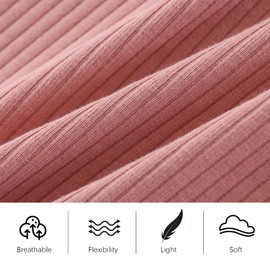 Jimonda Baby Bodysuit, Baby Girls Boys Onesie,Gender Neutral Baby Clothes,Organic Cotton,Pack of 2 (Pink&Orange, 6-9 Months)