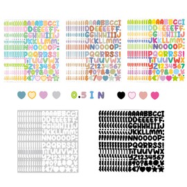 5400 Letter Stickers 60 Sheets Alphabet Stickers 0.5in Vinyl Self-Adhesive Number Alphabet Stickers, Mailbox Numbers Labels DIY Crafts Art Making, Decals for Sign,Notebook, Classroom Decor, Door