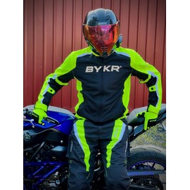 BYKR Motorcycle Gloves for Men & Women Tactical Protection for Dirt Bike BMX MX Motocross & ATV Mountain Bike Riding Gloves All-Weather Sports Motorbike Cycling MTB Racing Gloves FL Green 3XL