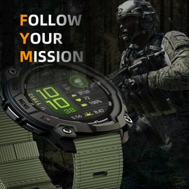 Compatible for Garmin Instinct Watch Band 45mm 50mm Men Women,22mm 26mm Pro Tactical Camouflage Rugged Nylon Bands for Instinct 3 Amoled /2/1/Solar/Tactical/Tide/Esports (Army Green, 45mm=22mm)